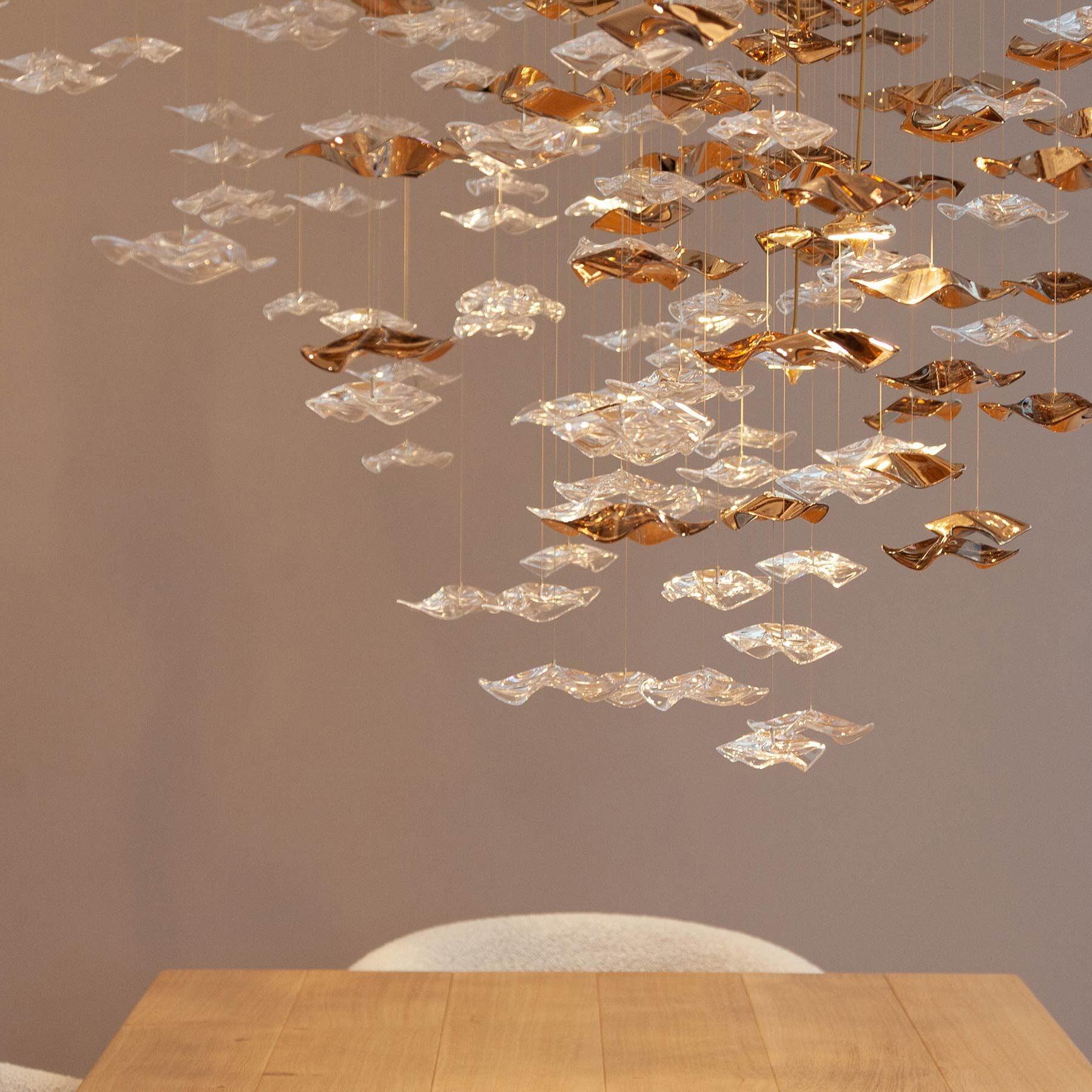 Teloz Luxury Tidal Art Glass Pendants Lamp-Neutral Decor