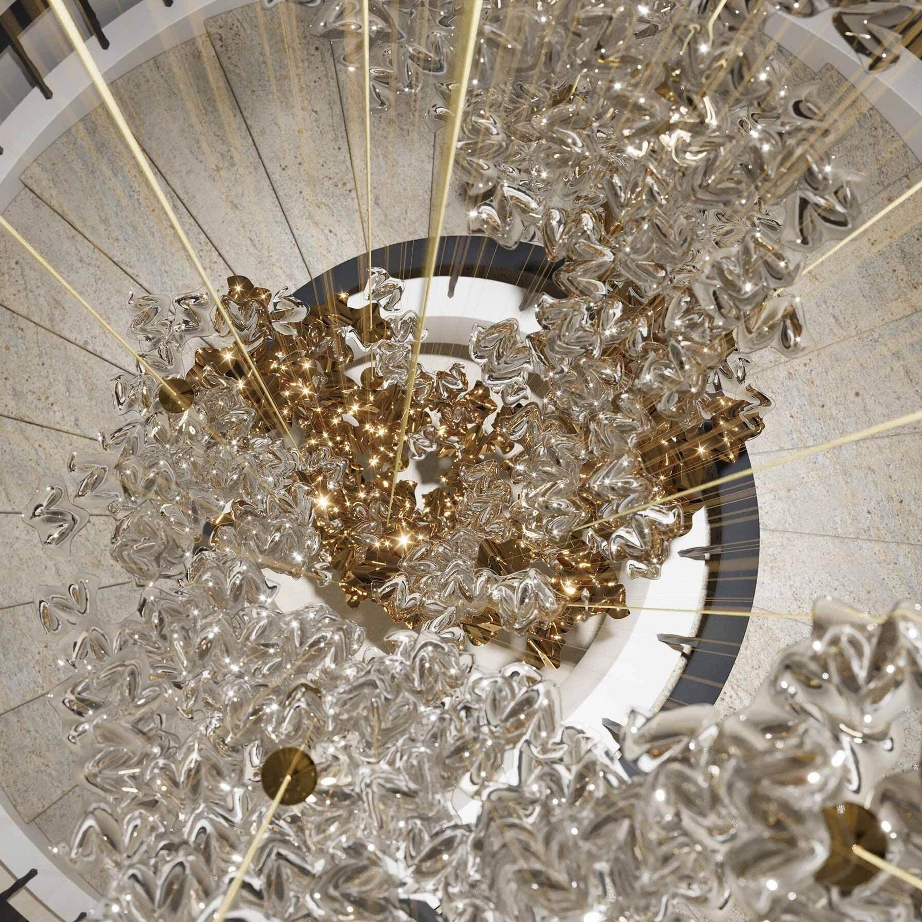 Teloz Luxury Tidal Art Glass Pendants Lamp-Neutral Decor
