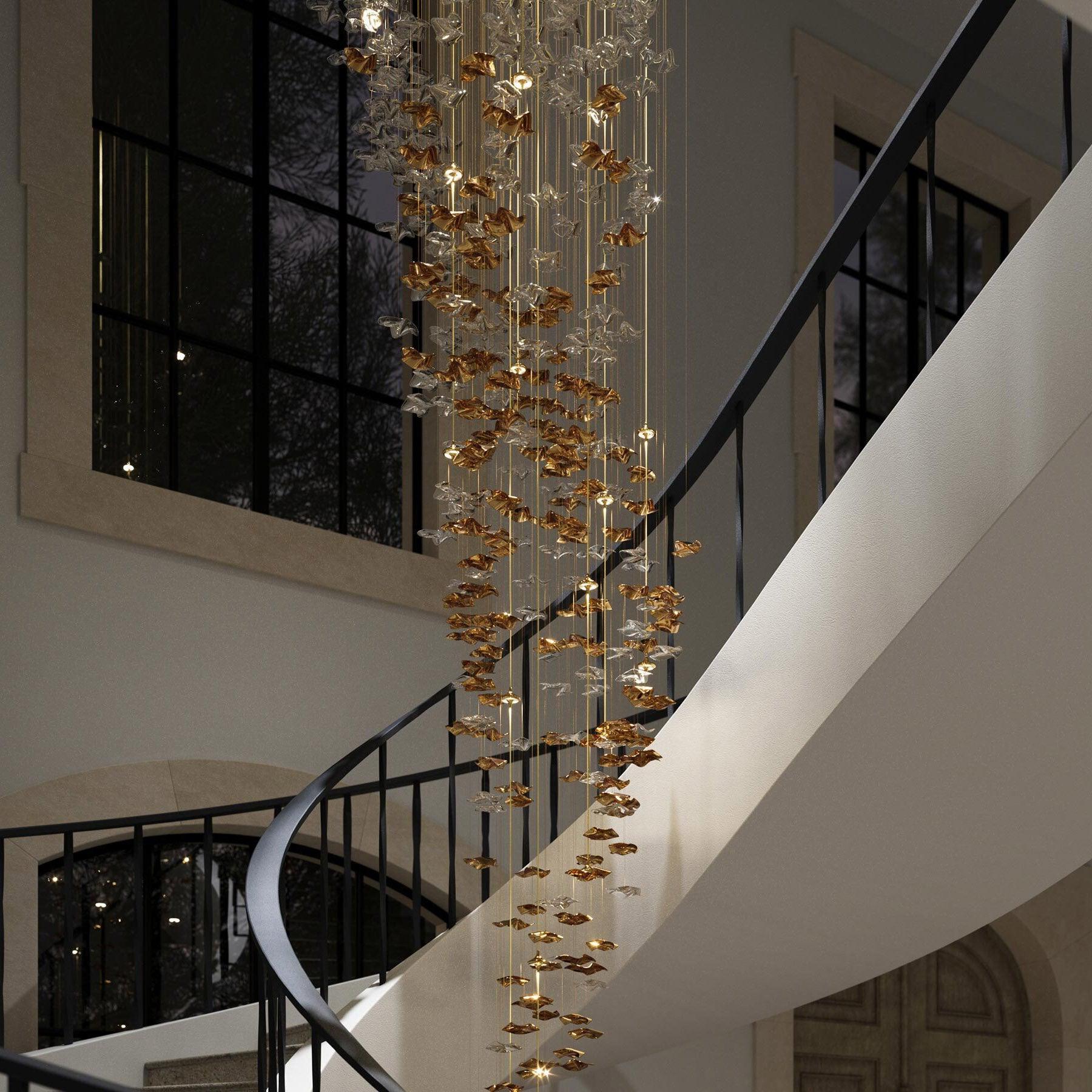 Lisk Luxury Brass Linear Chandelier-Neutral Decor