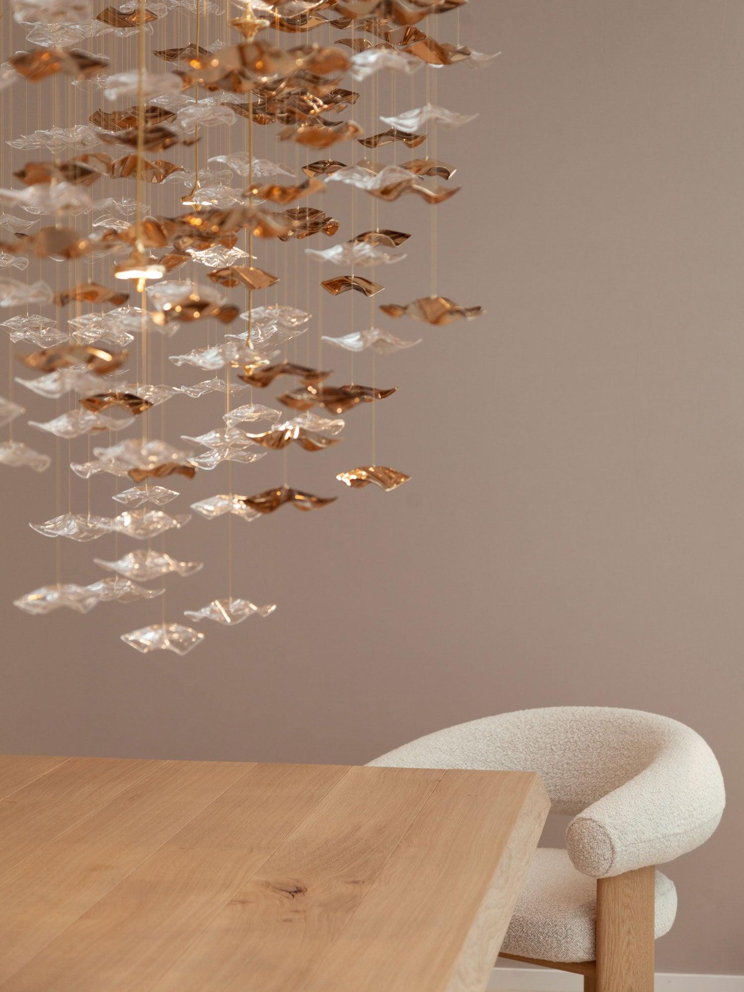 Teloz Luxury Tidal Art Glass Pendants Lamp-Neutral Decor