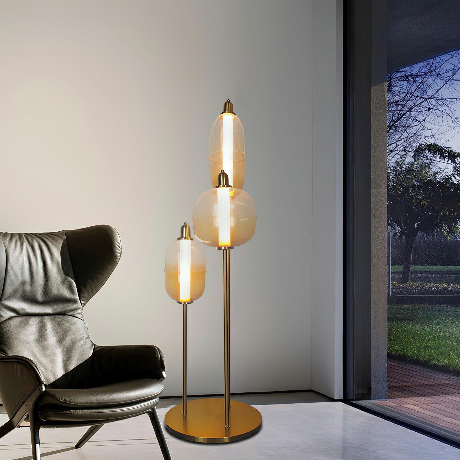 Arixel Modern Glass Floor Lamp-Neutral Decor