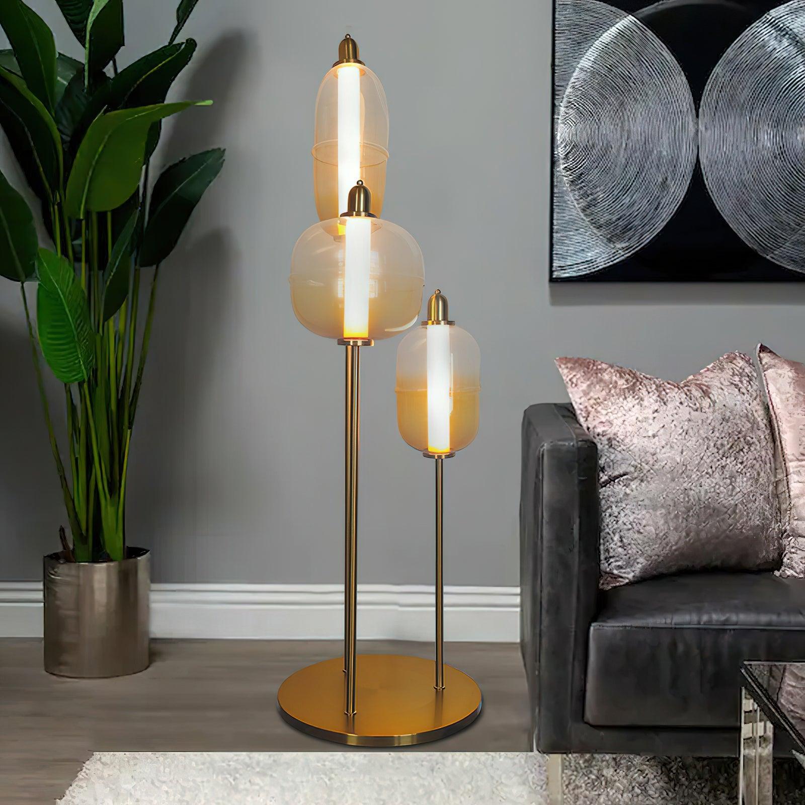 Arixel Modern Glass Floor Lamp-Neutral Decor