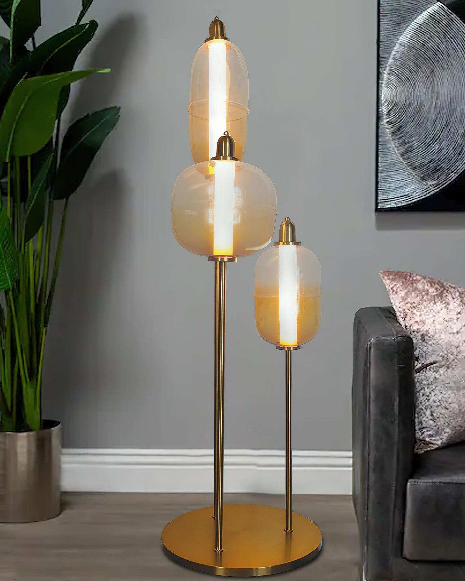 Arixel Modern Glass Floor Lamp-Neutral Decor