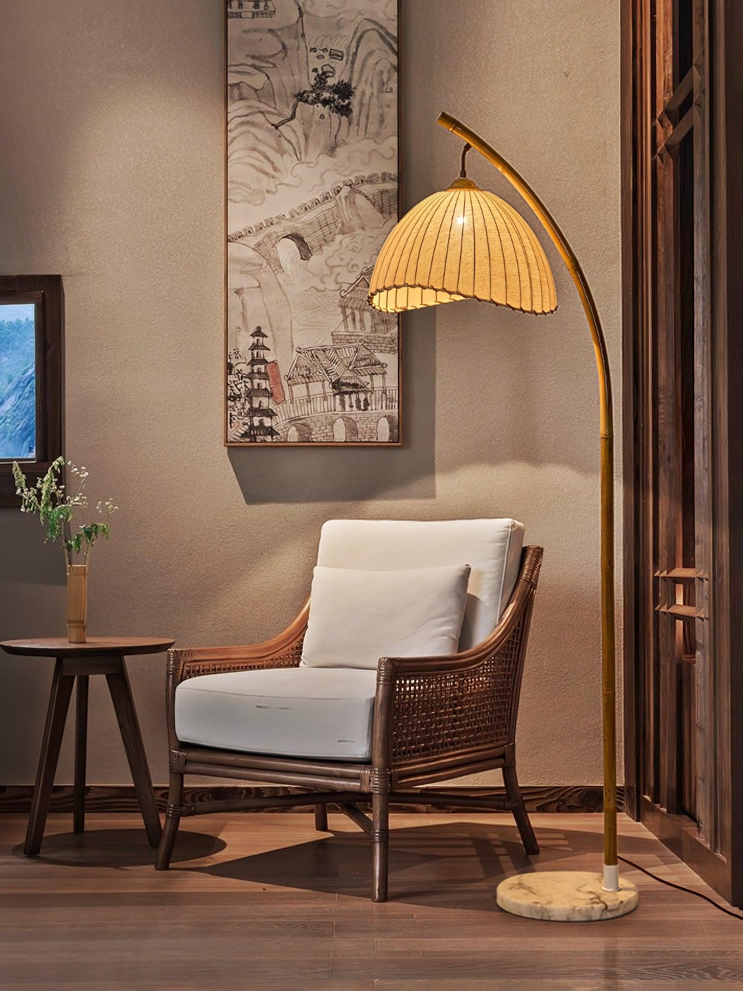 Liveno Minimalist Marble Floor Lamp-Neutral Decor