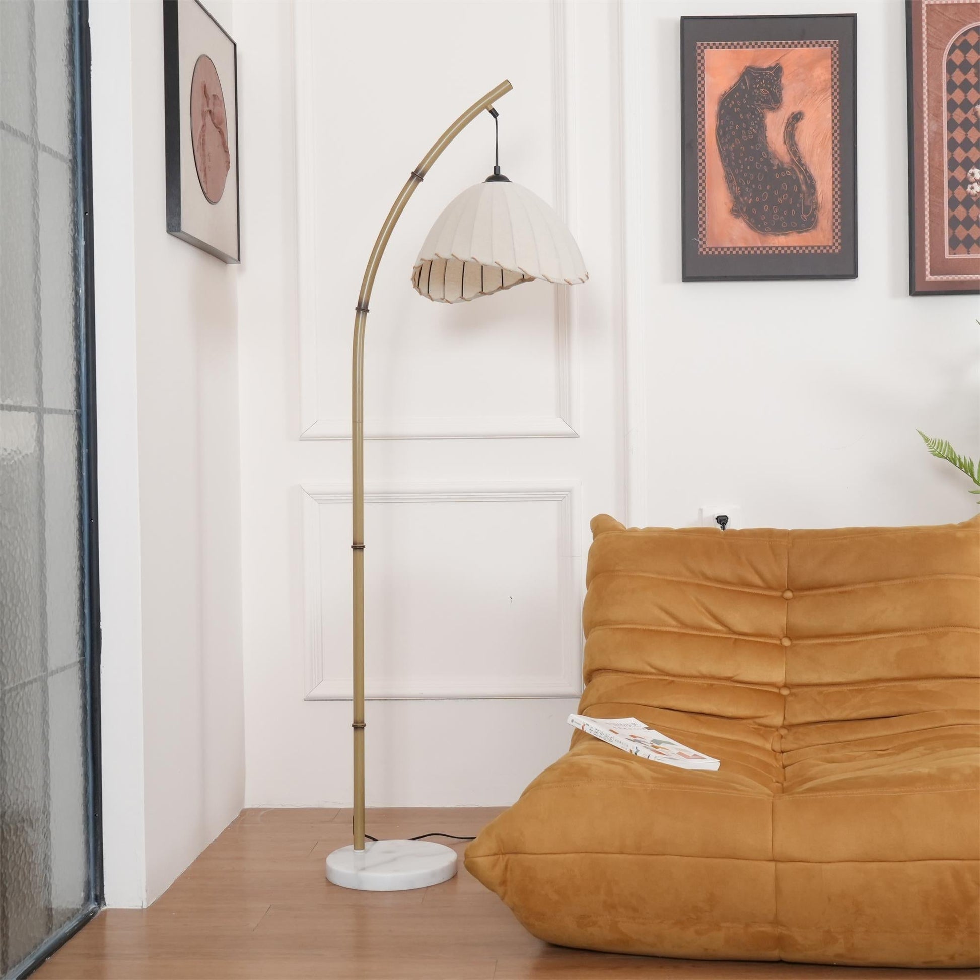 Liveno Minimalist Marble Floor Lamp-Neutral Decor