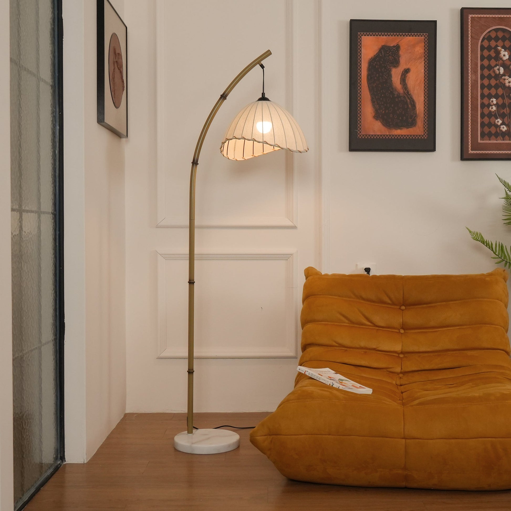 Liveno Minimalist Marble Floor Lamp-Neutral Decor