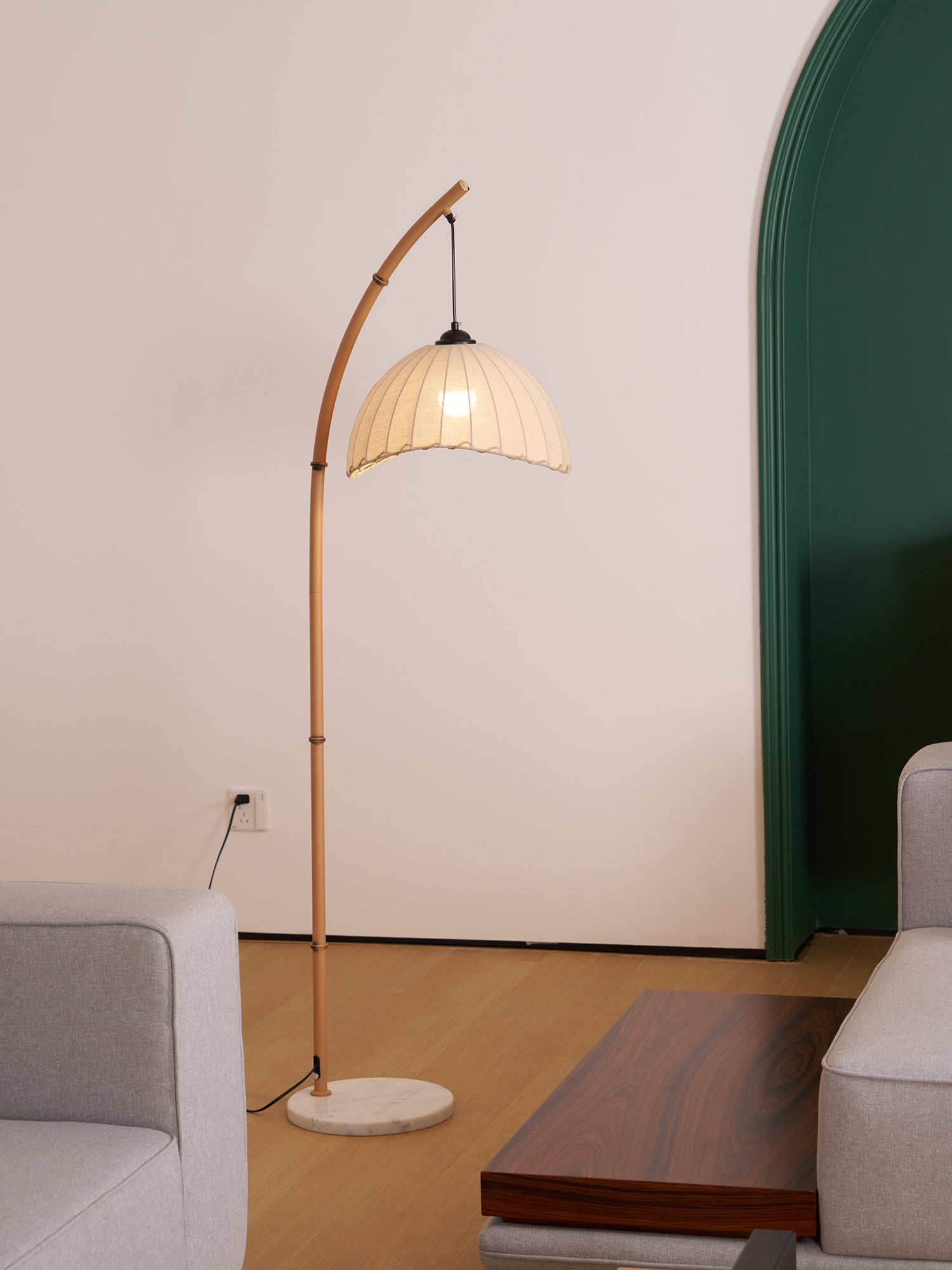 Liveno Minimalist Marble Floor Lamp-Neutral Decor