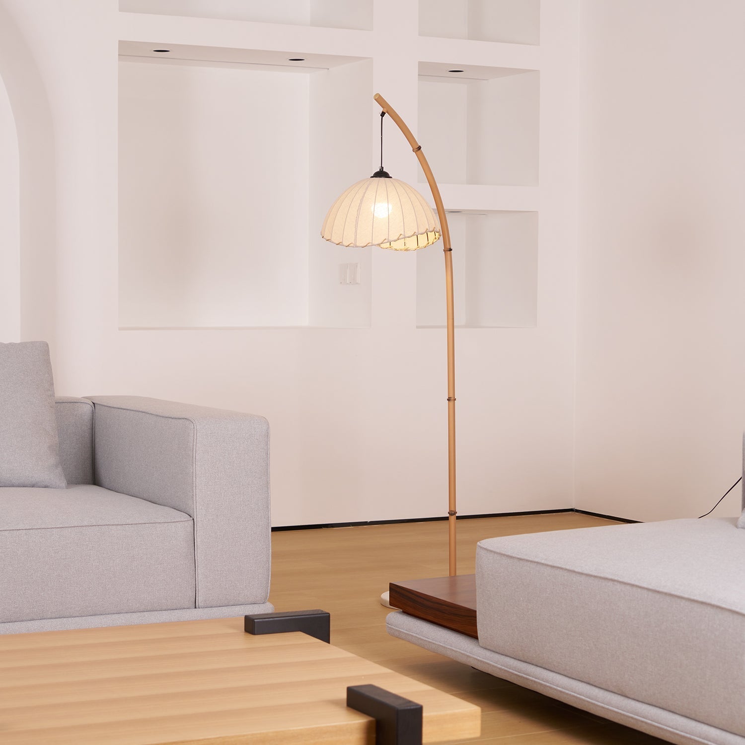 Liveno Minimalist Marble Floor Lamp-Neutral Decor