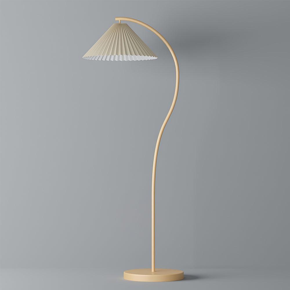 Mytalil Modern Curved Fabric Floor Lamp-Neutral Decor