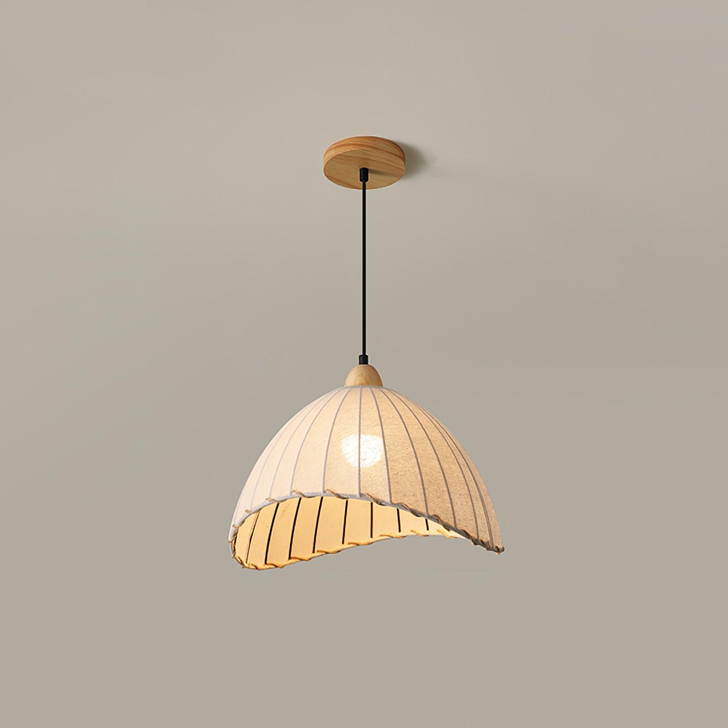 Shell Minimalist Wood Pendant Lamp-Neutral Decor