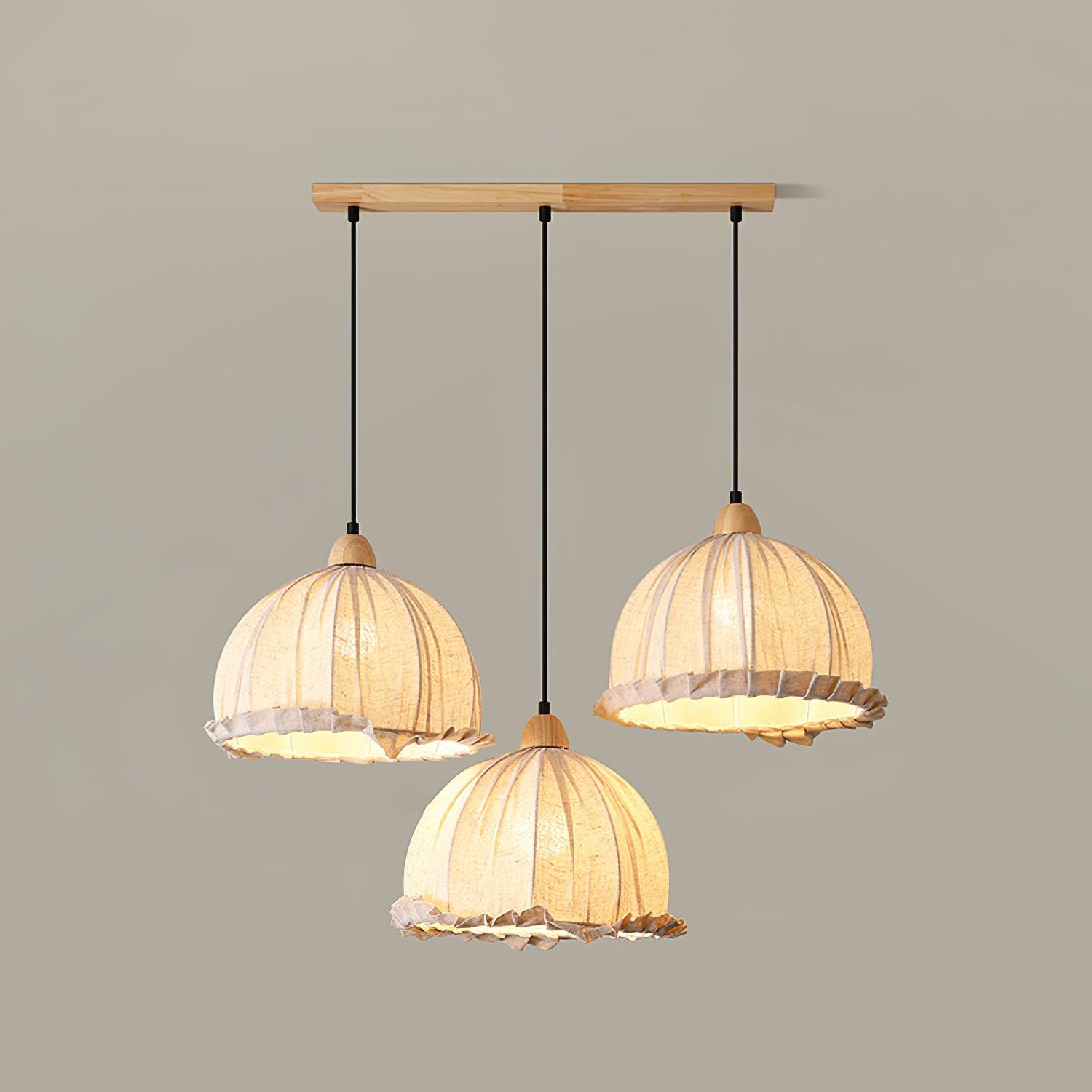 Shell Minimalist Wood Pendant Lamp-Neutral Decor