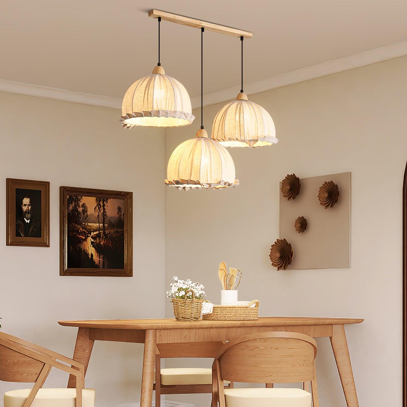 Shell Minimalist Wood Pendant Lamp-Neutral Decor