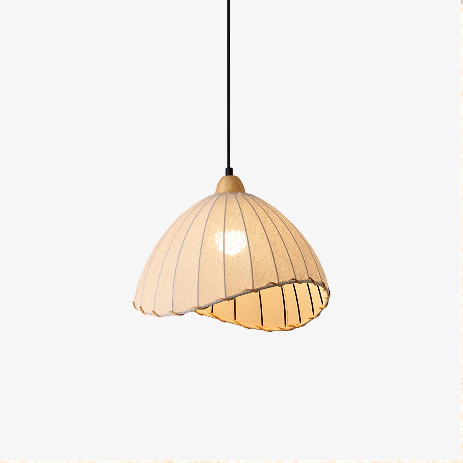 Shell Minimalist Wood Pendant Lamp-Neutral Decor