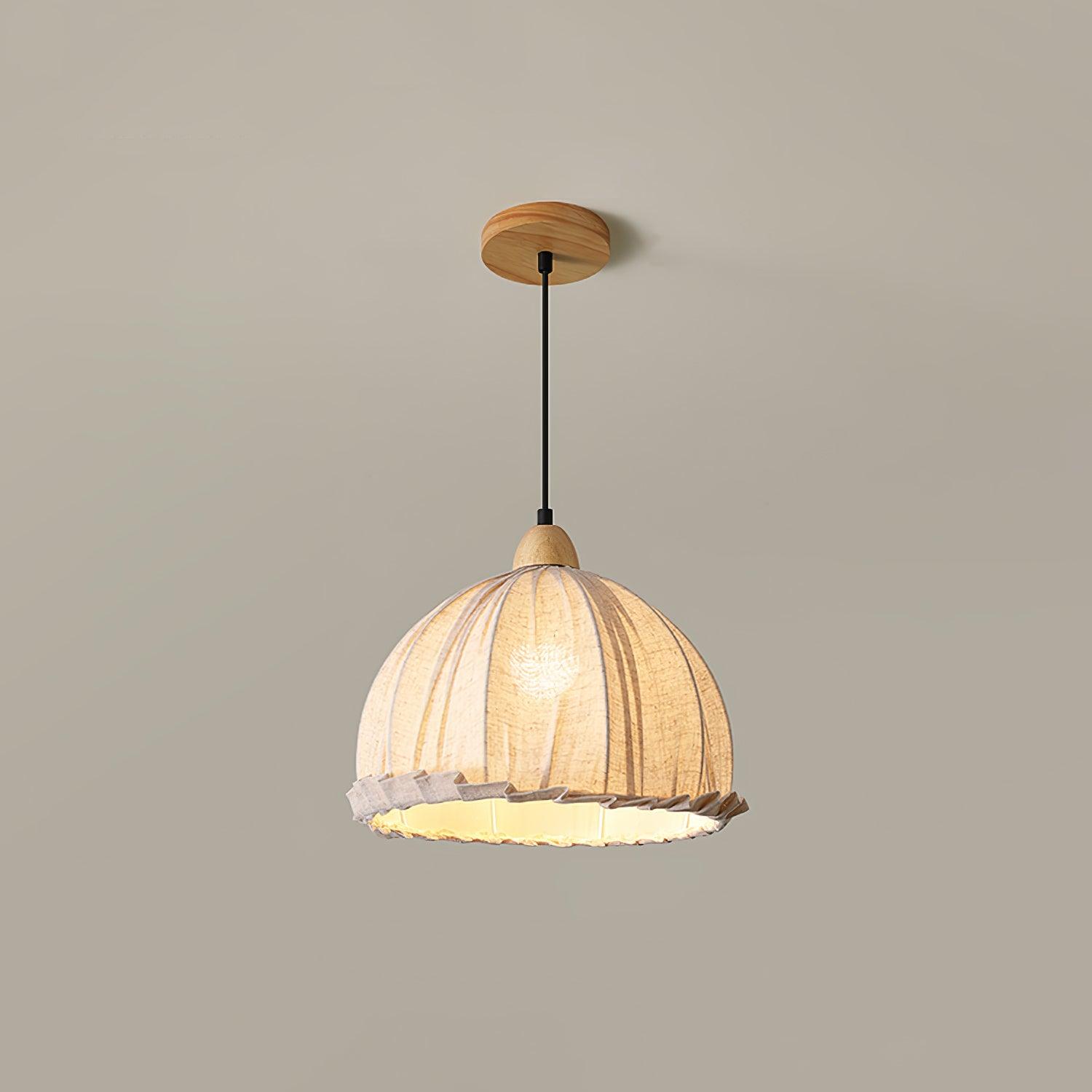 Shell Minimalist Wood Pendant Lamp-Neutral Decor