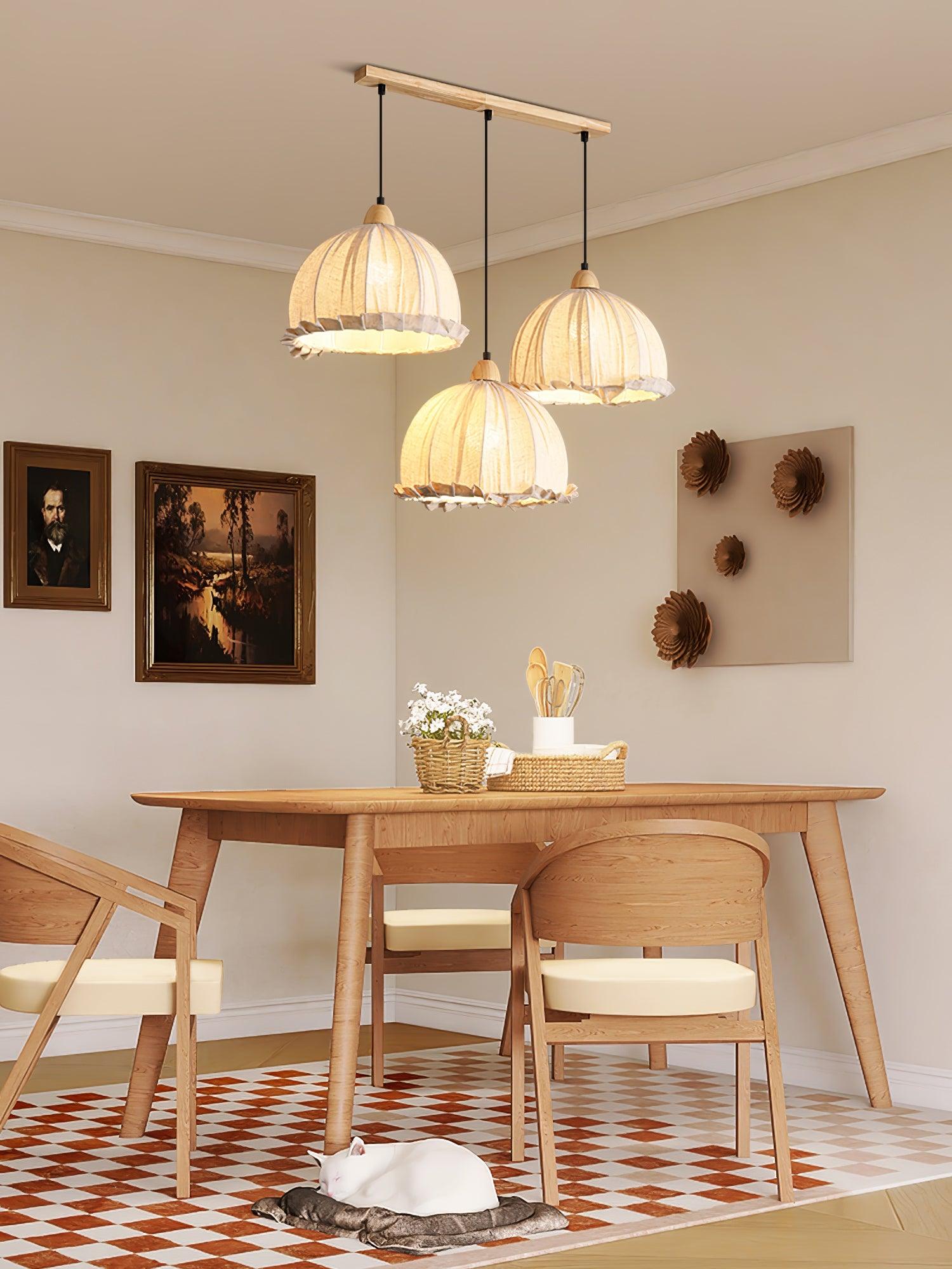 Shell Minimalist Wood Pendant Lamp-Neutral Decor