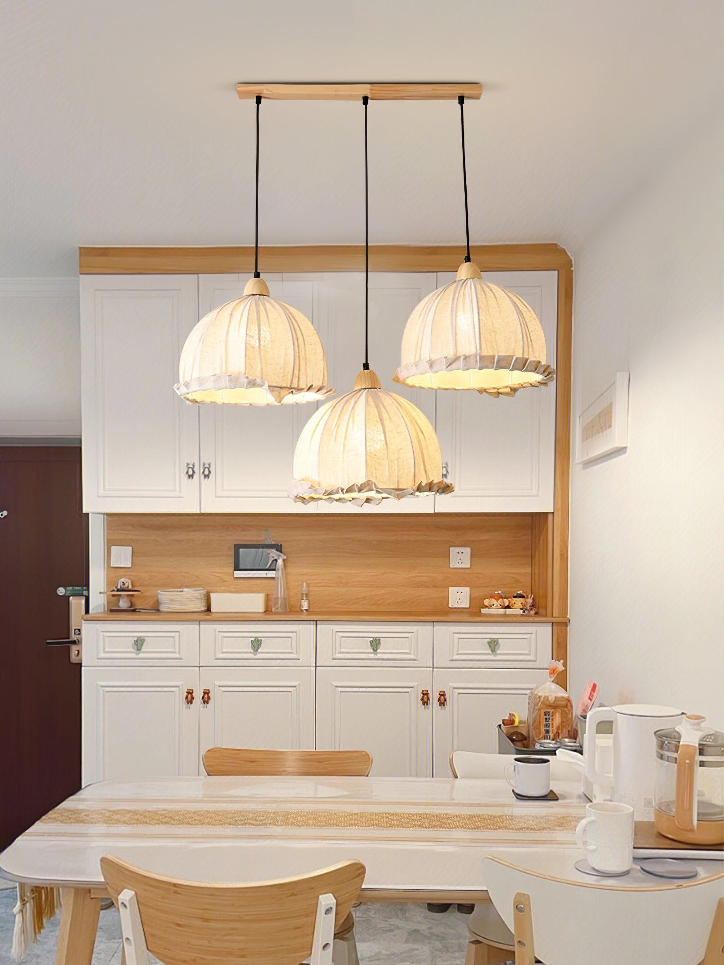 Shell Minimalist Wood Pendant Lamp-Neutral Decor