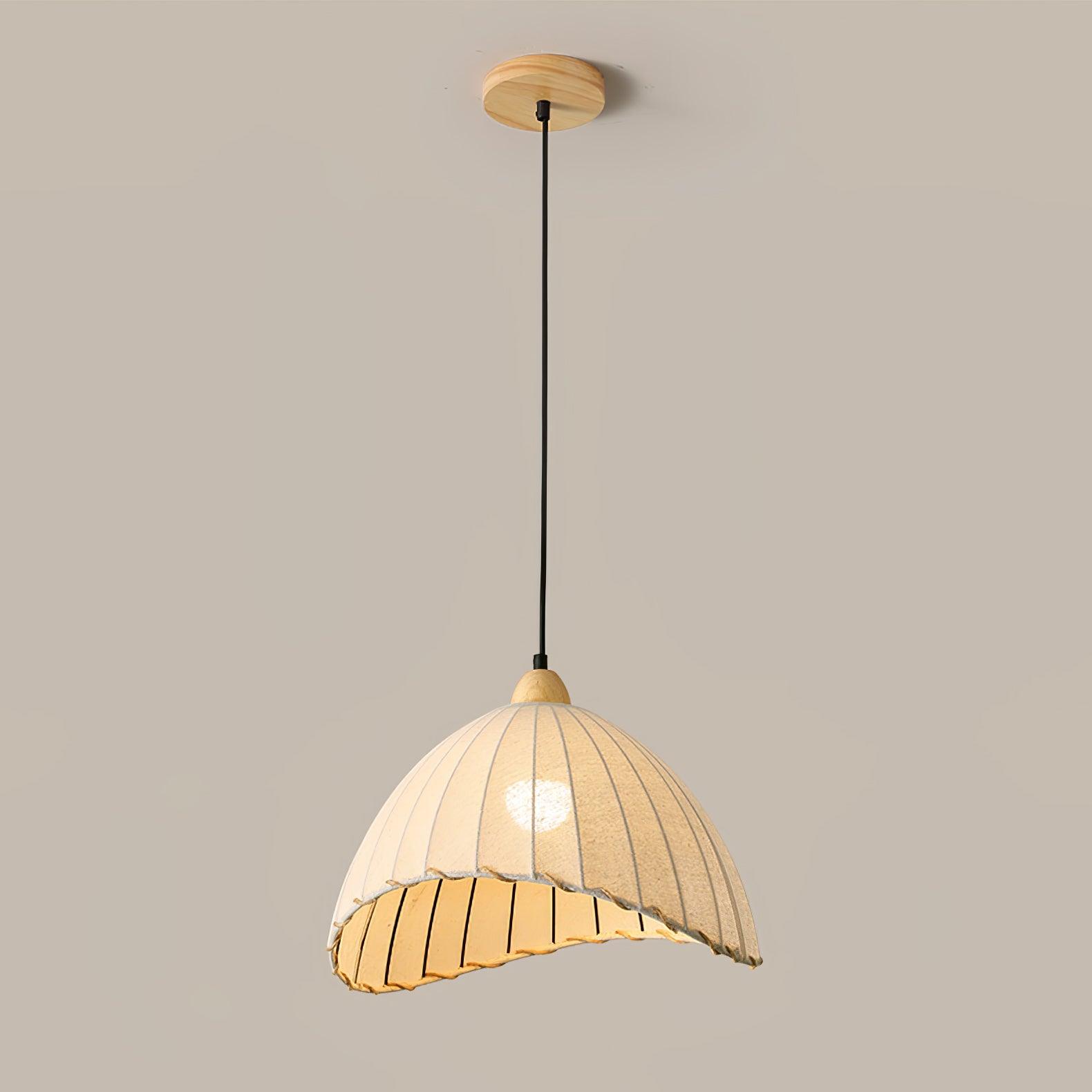 Shell Minimalist Wood Pendant Lamp-Neutral Decor