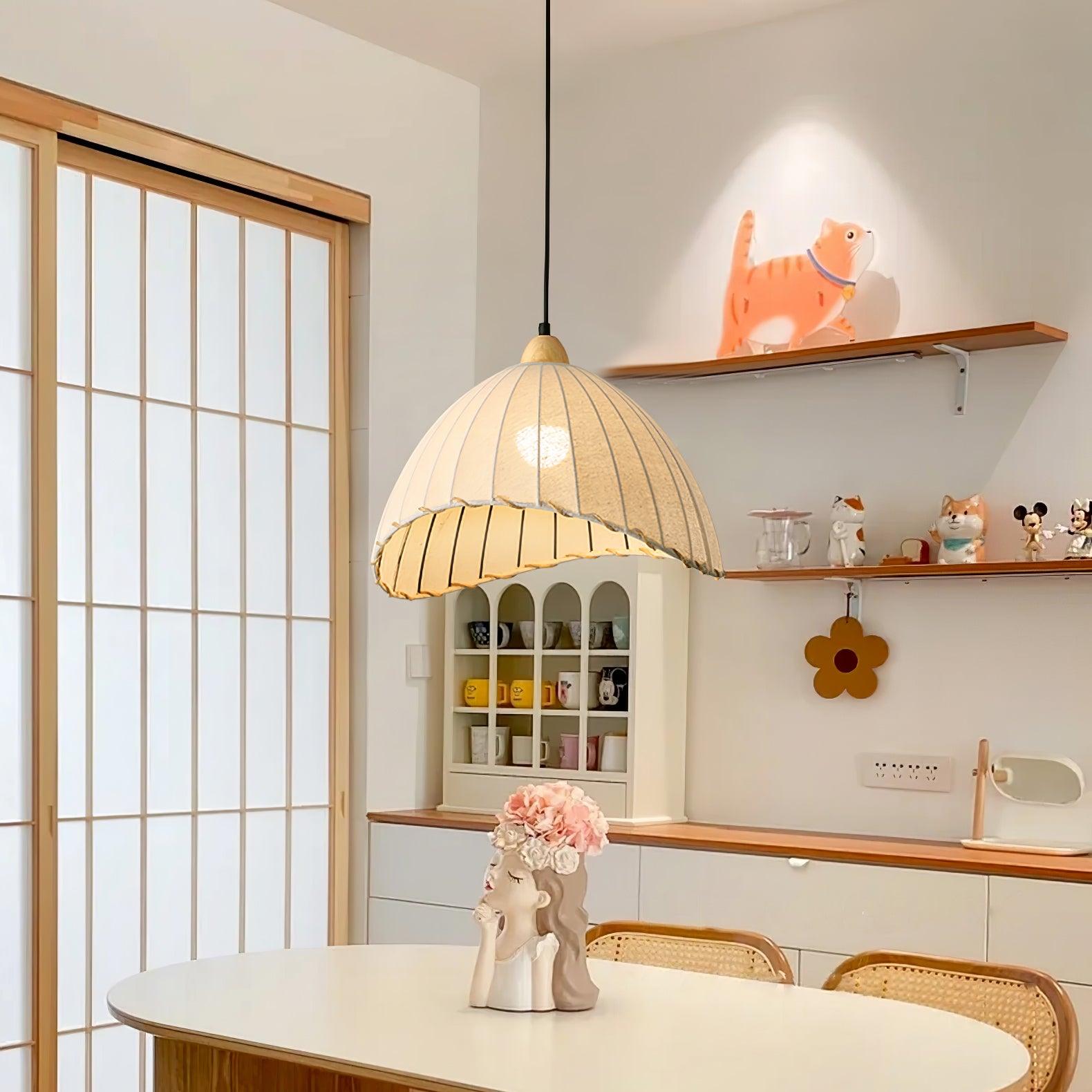 Shell Minimalist Wood Pendant Lamp-Neutral Decor