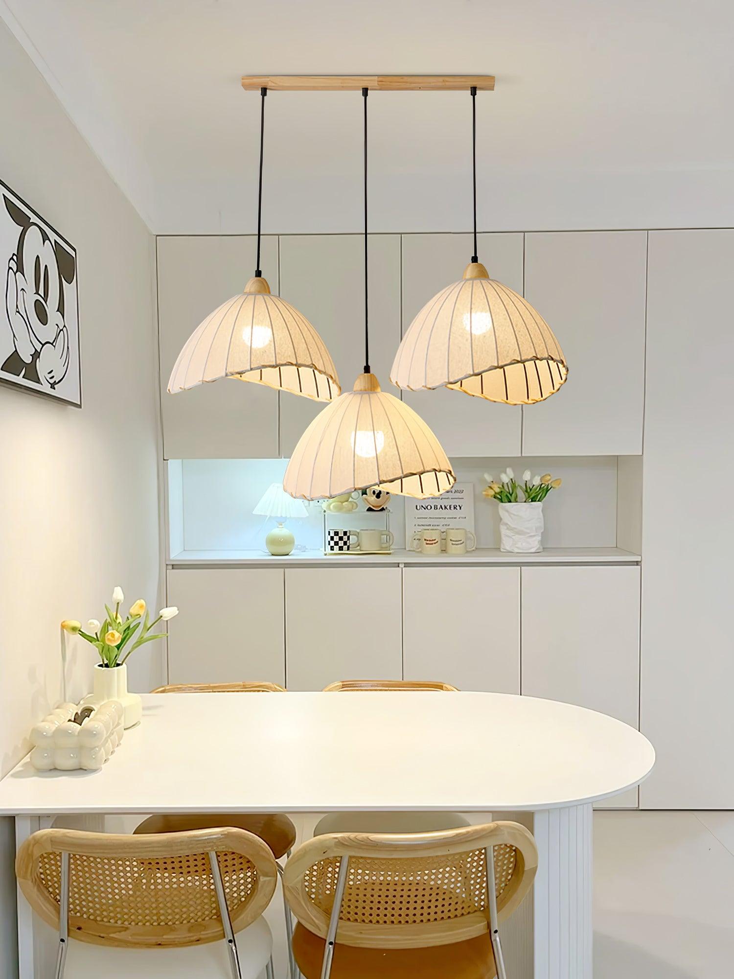 Shell Minimalist Wood Pendant Lamp-Neutral Decor