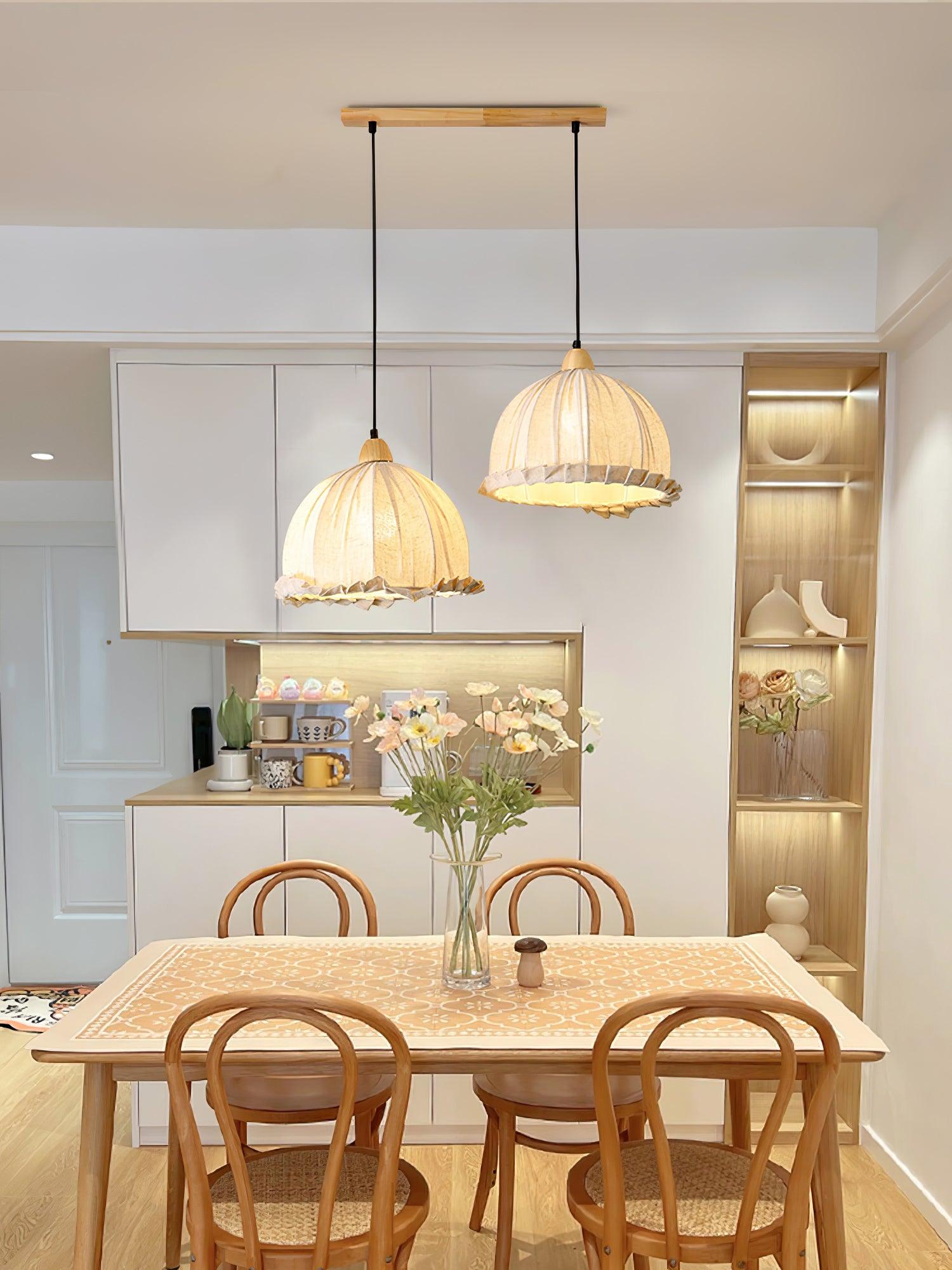 Shell Minimalist Wood Pendant Lamp-Neutral Decor