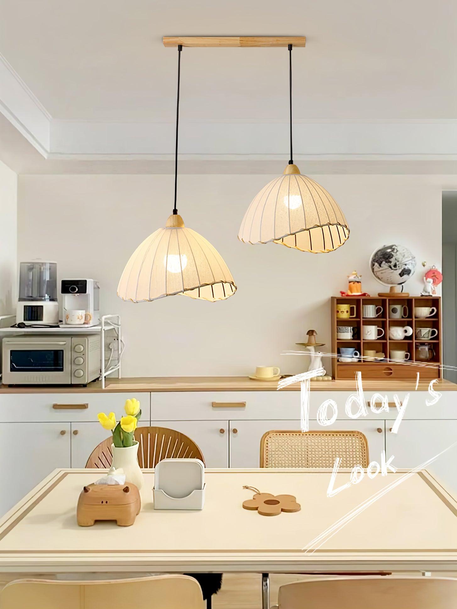 Shell Minimalist Wood Pendant Lamp-Neutral Decor