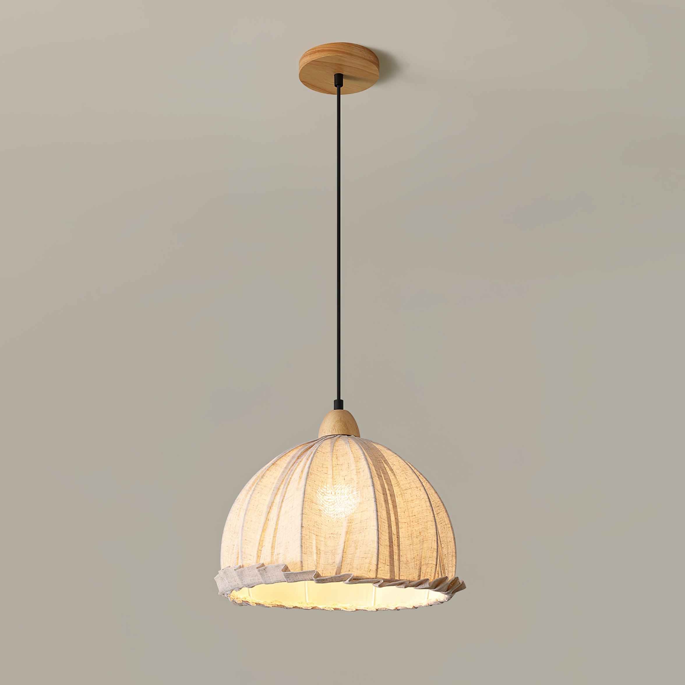 Shell Minimalist Wood Pendant Lamp-Neutral Decor