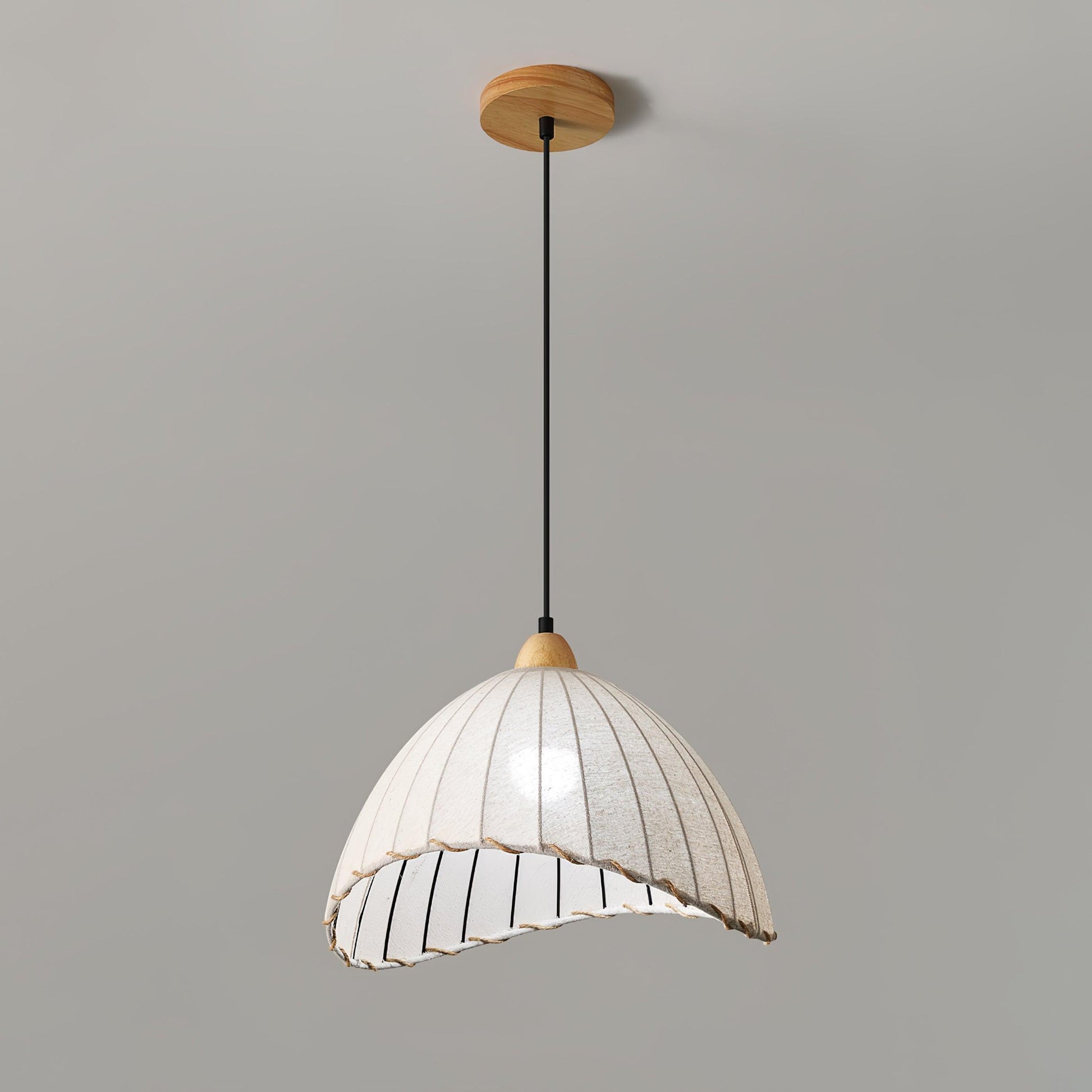 Shell Minimalist Wood Pendant Lamp-Neutral Decor