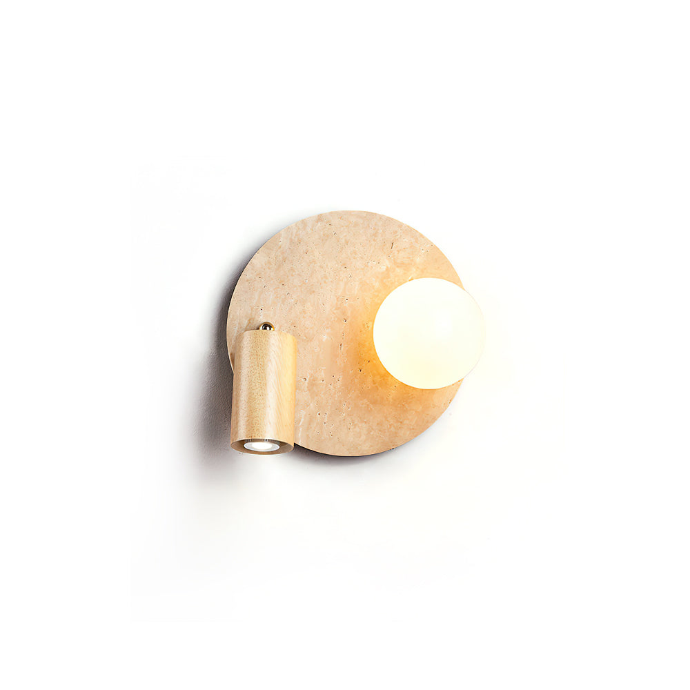 Luka Travertine Wall Lamp shown against a plain background.