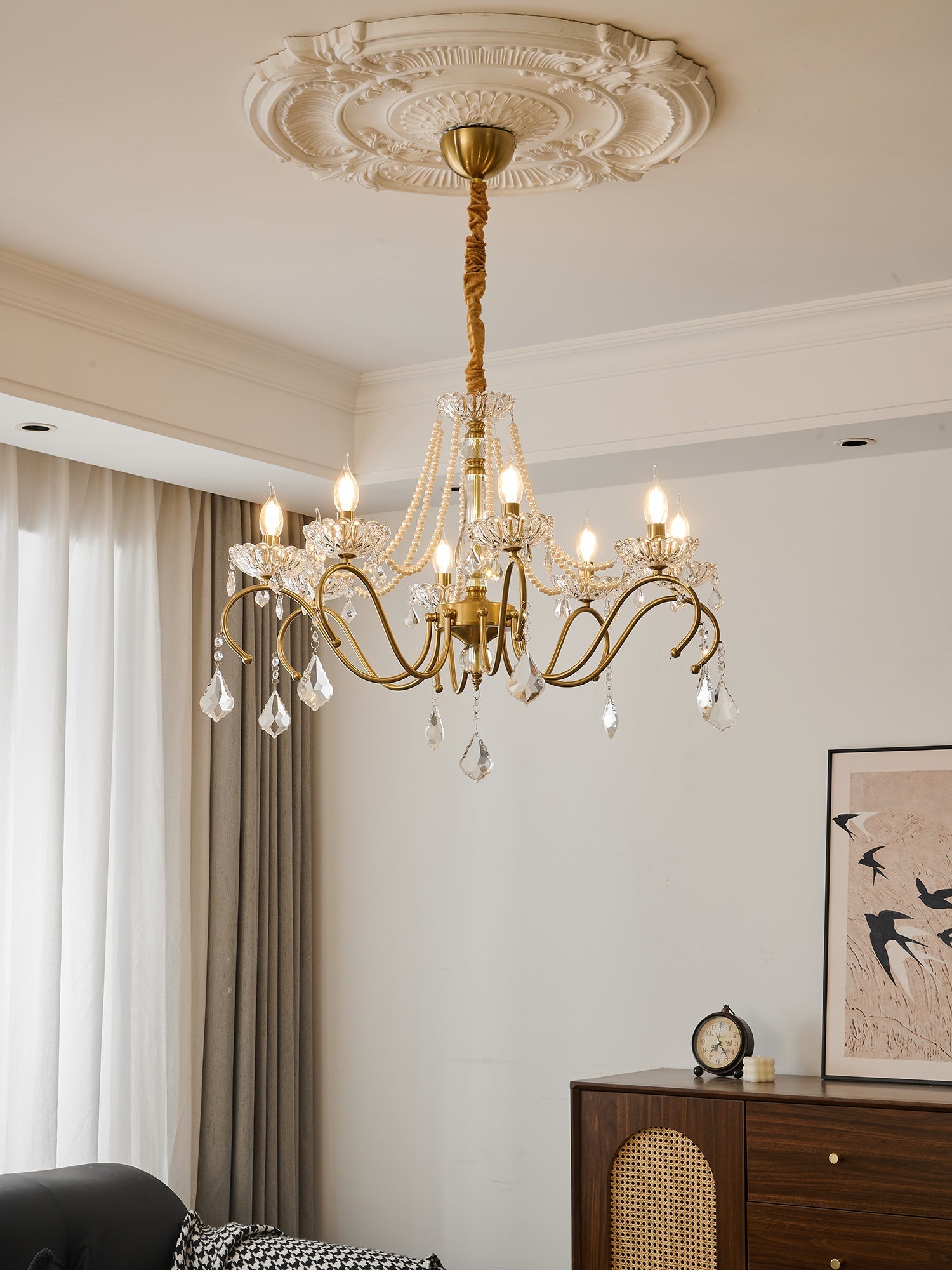 Vavenus Postmodern Luxury Art Crystal Chandelier-Neutral Decor
