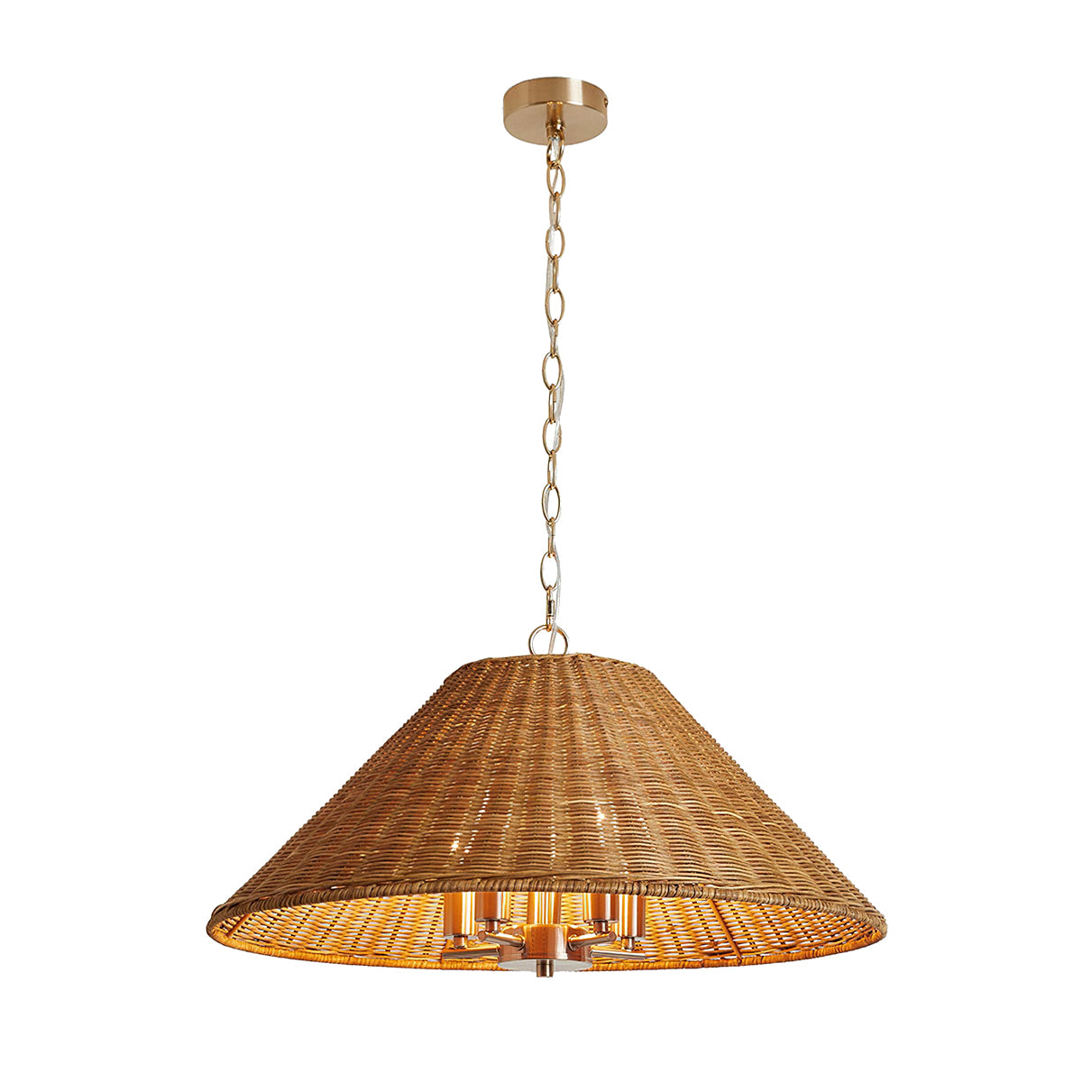 Saskia Pendant Light shown above a kitchen island.