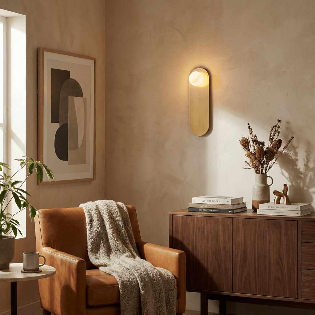 Sasso Spanish Alabaster Wall Sconce-Neutral Decor