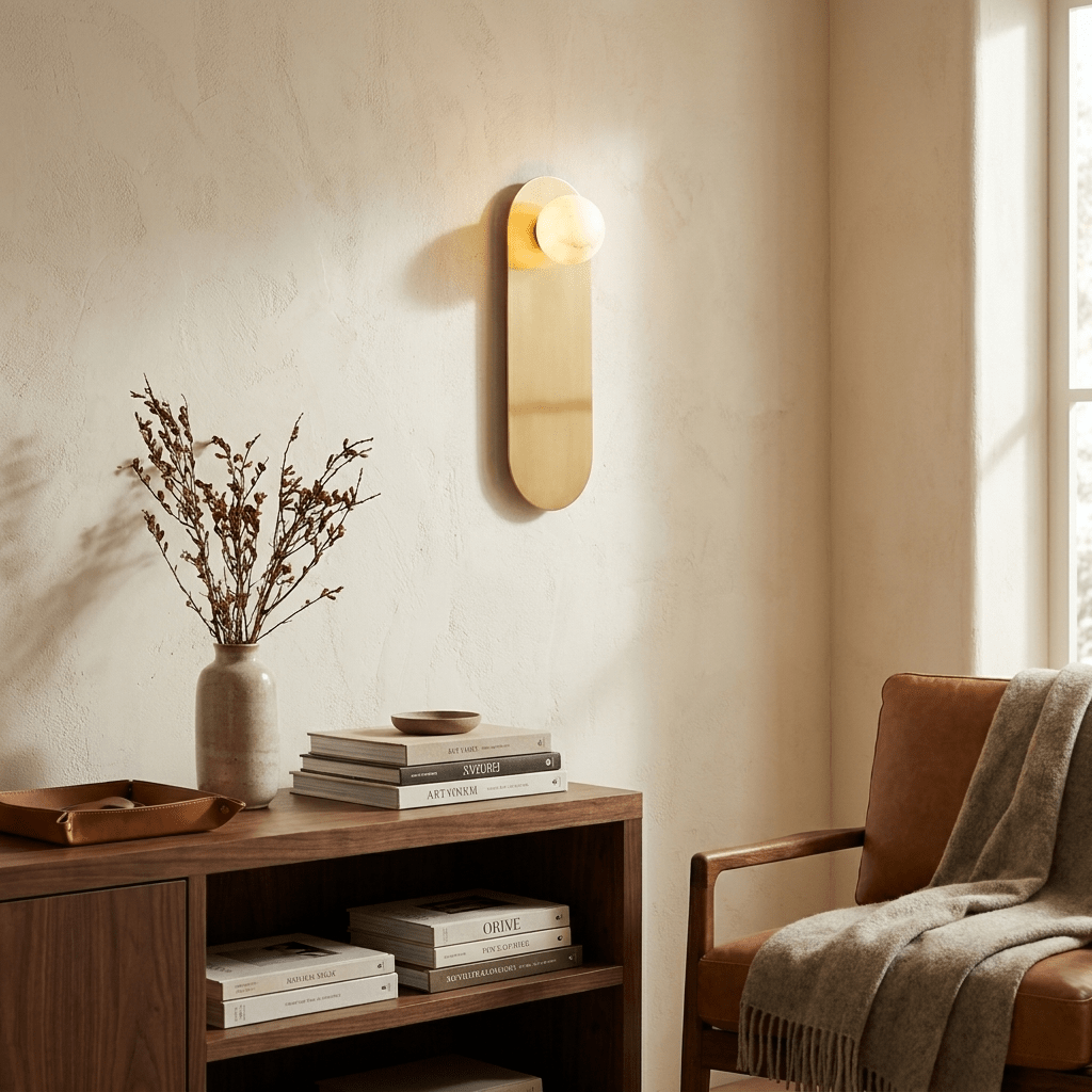 Sasso Spanish Alabaster Wall Sconce-Neutral Decor