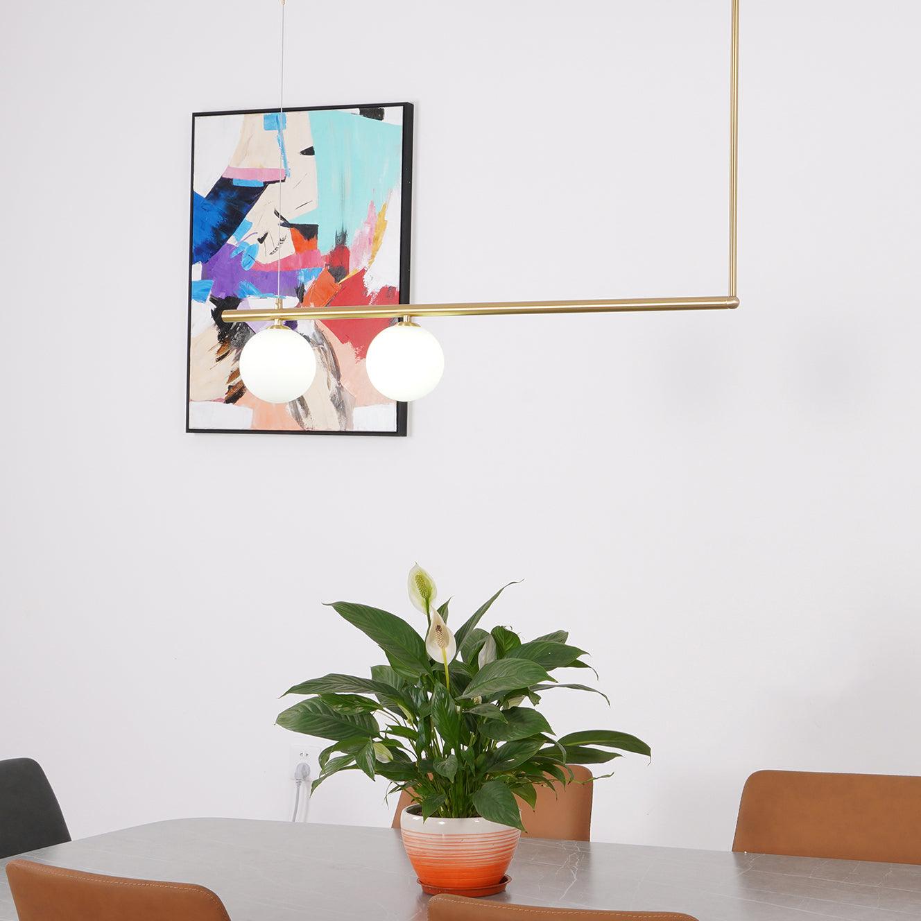Estix Pendant Lamp Brass Linear Satellite Minimalist-Neutral Decor