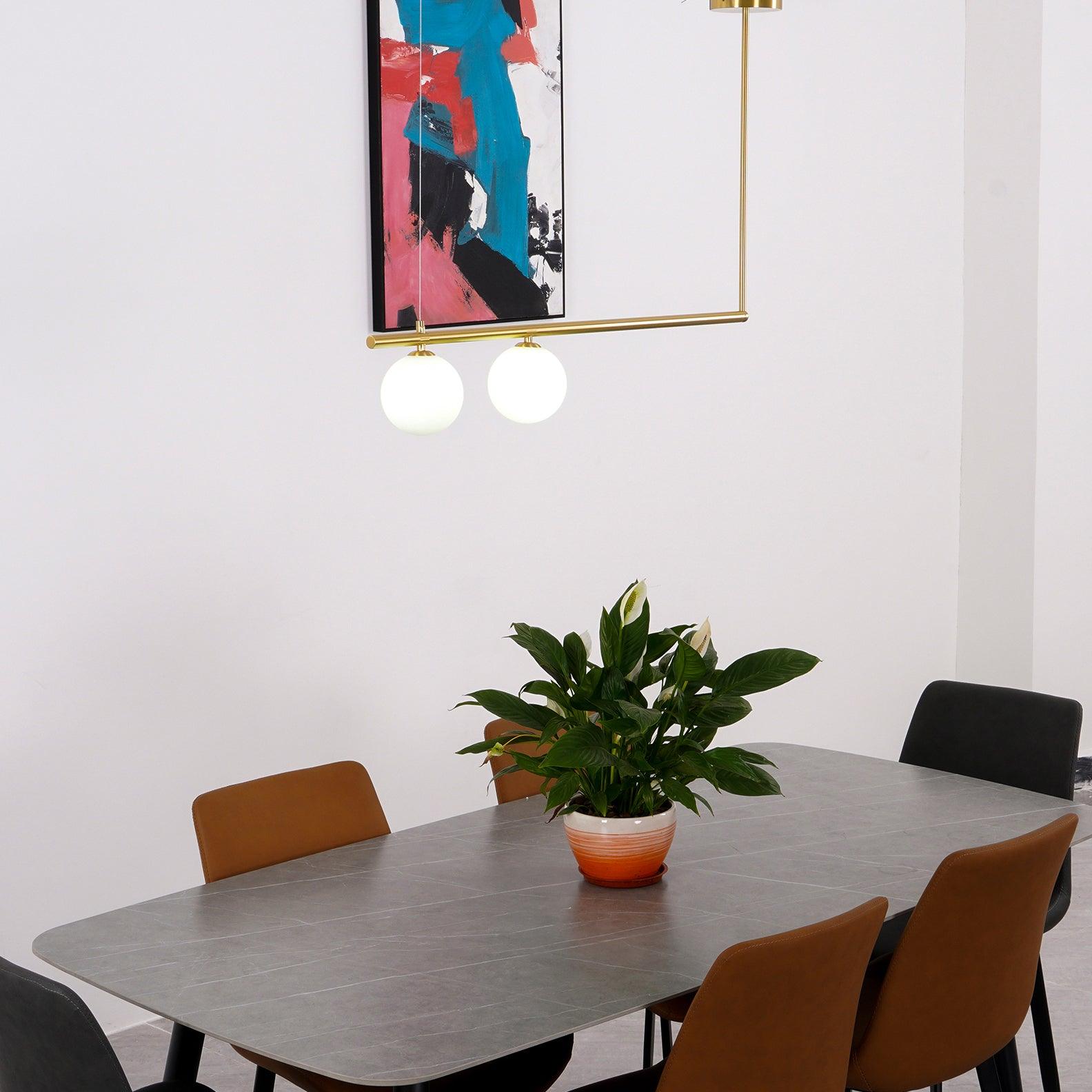 Estix Pendant Lamp Brass Linear Satellite Minimalist-Neutral Decor