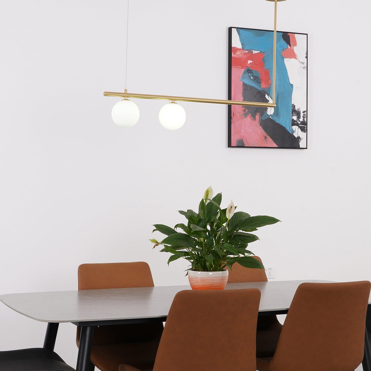 Estix Pendant Lamp Brass Linear Satellite Minimalist-Neutral Decor