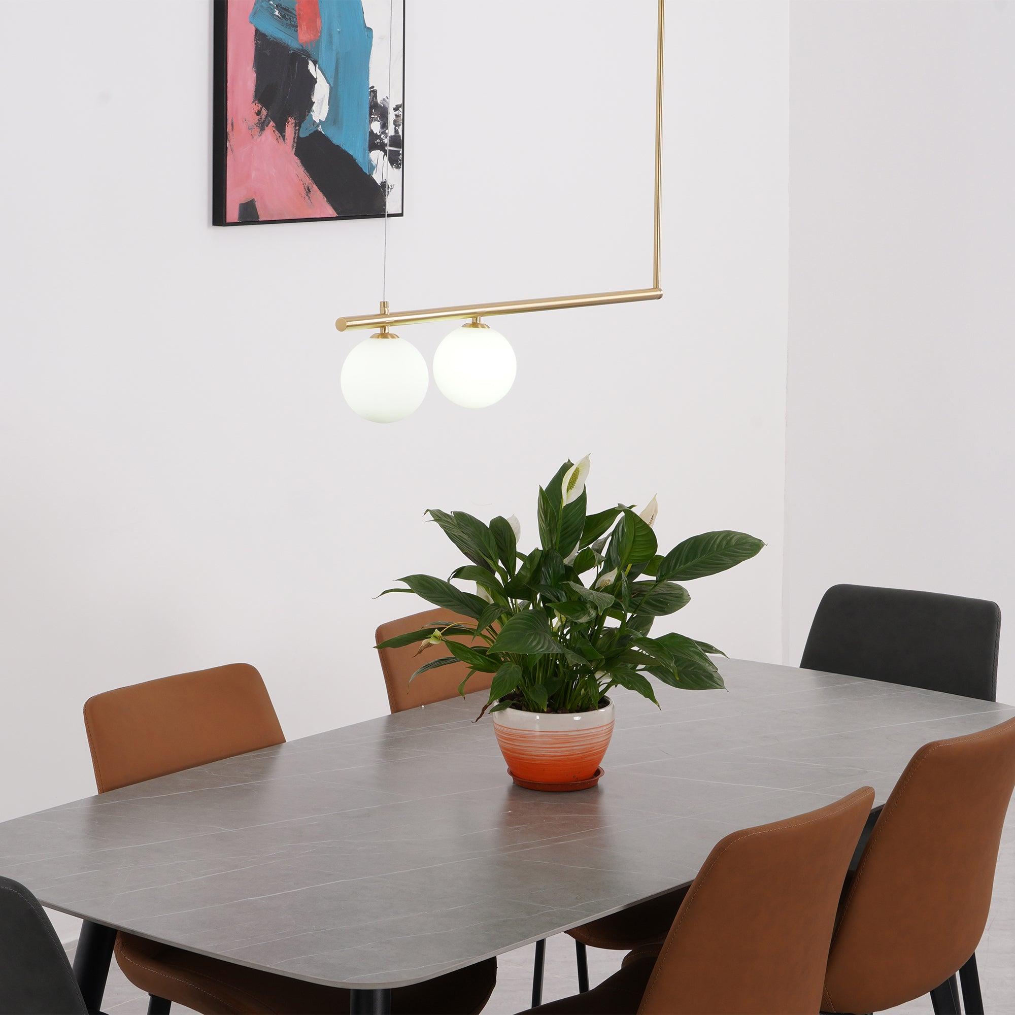 Estix Pendant Lamp Brass Linear Satellite Minimalist-Neutral Decor