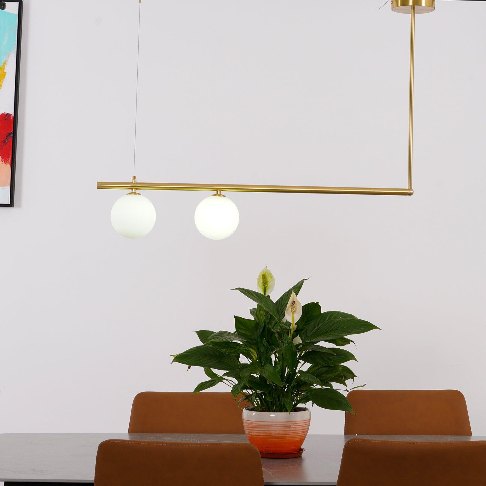 Estix Pendant Lamp Brass Linear Satellite Minimalist-Neutral Decor