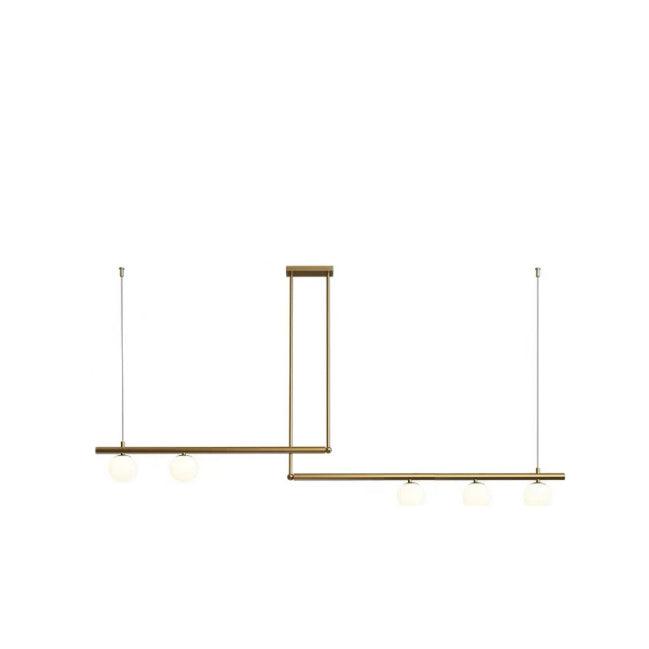 Estix Pendant Lamp Brass Linear Satellite Minimalist-Neutral Decor
