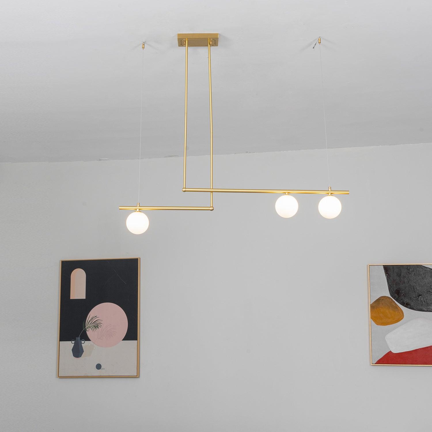 Estix Pendant Lamp Brass Linear Satellite Minimalist-Neutral Decor