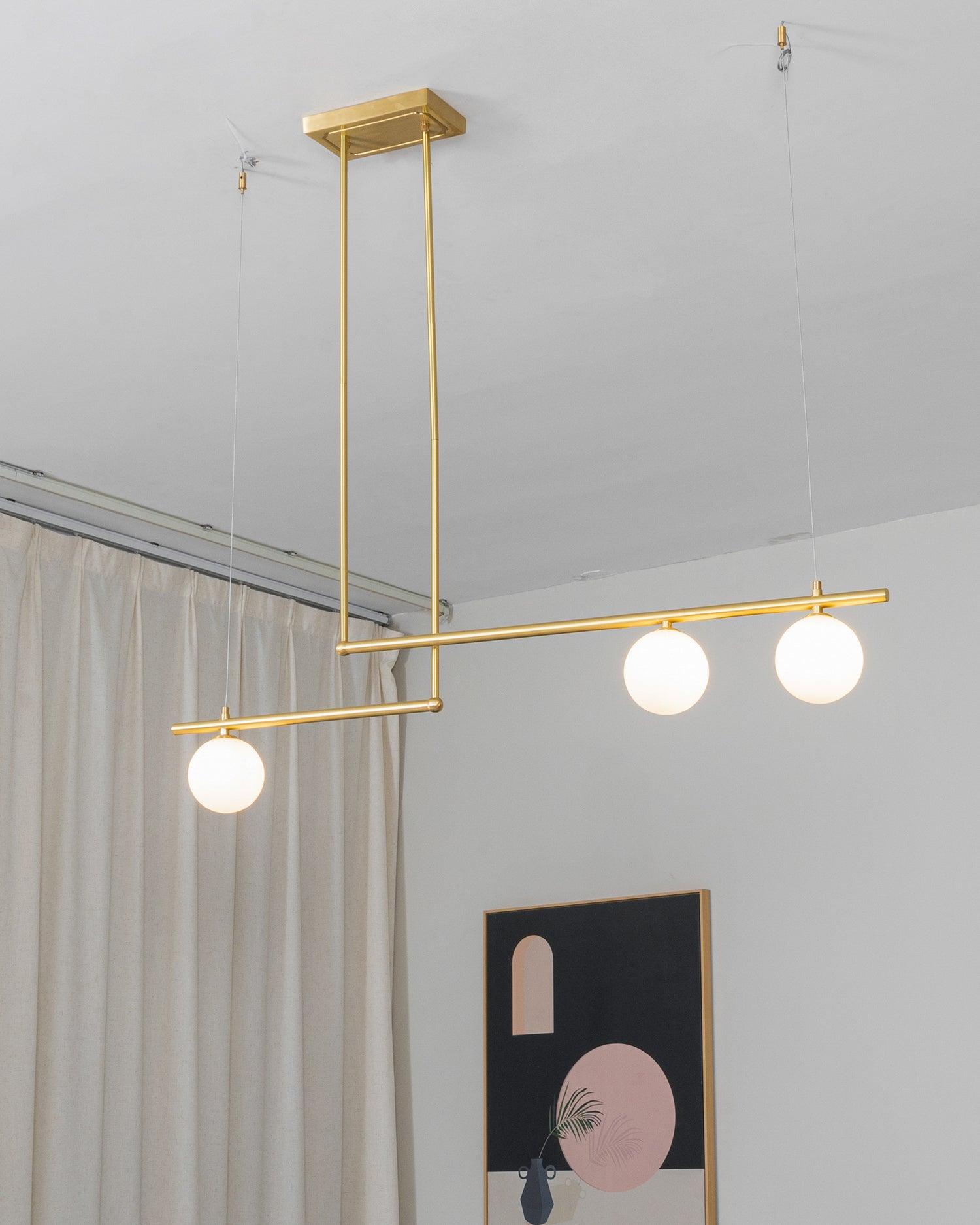 Estix Pendant Lamp Brass Linear Satellite Minimalist-Neutral Decor