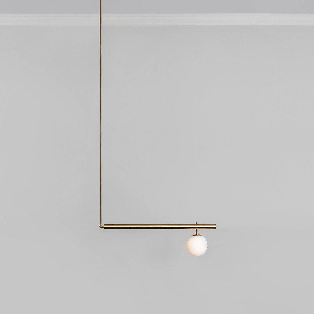 Estix Pendant Lamp Brass Linear Satellite Minimalist-Neutral Decor
