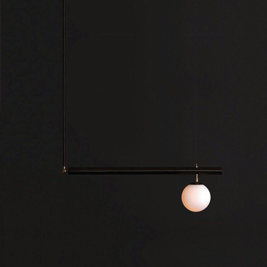 Estix Pendant Lamp Brass Linear Satellite Minimalist-Neutral Decor