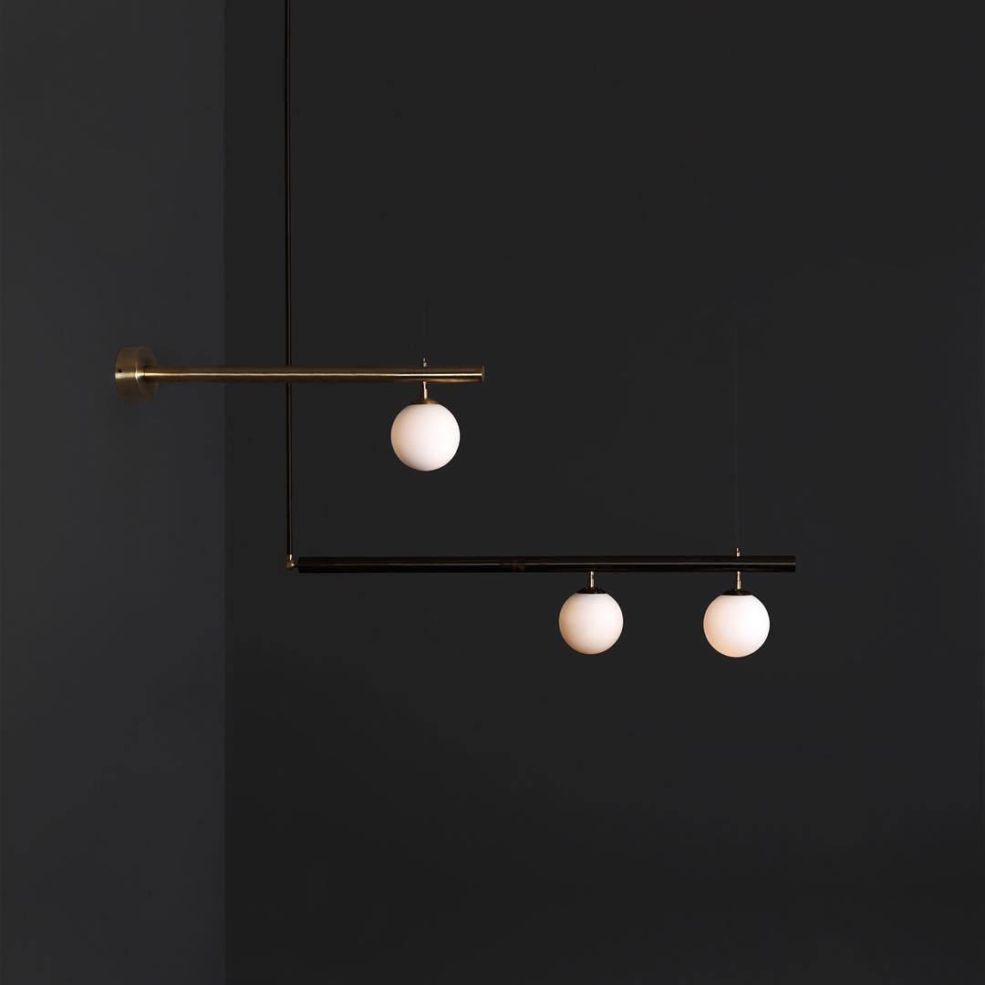 Estix Pendant Lamp Brass Linear Satellite Minimalist-Neutral Decor