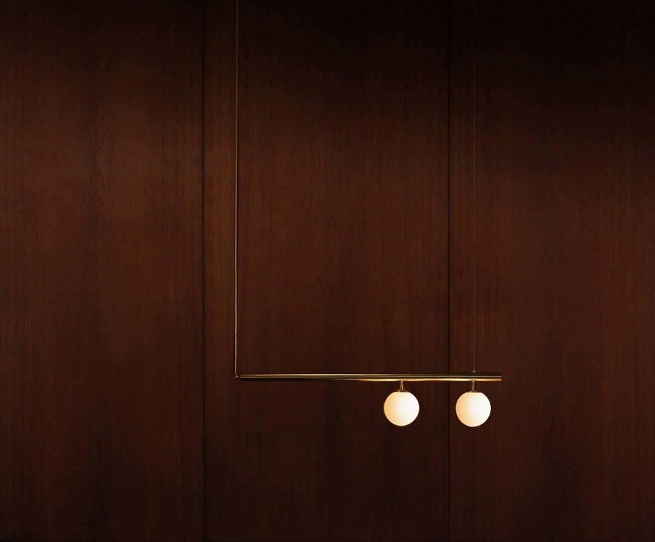 Estix Pendant Lamp Brass Linear Satellite Minimalist-Neutral Decor