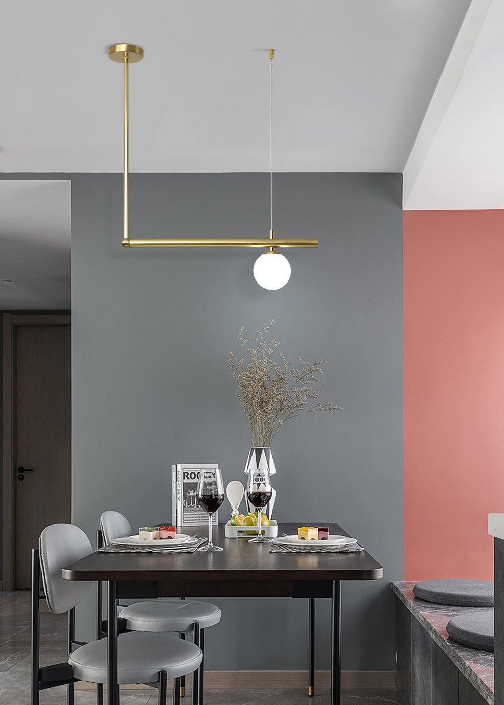 Estix Pendant Lamp Brass Linear Satellite Minimalist-Neutral Decor