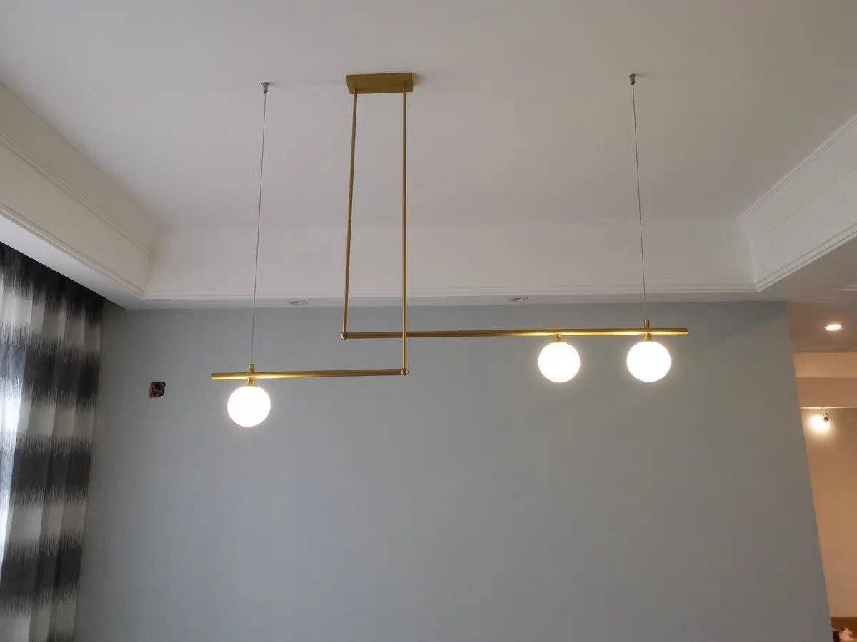 Estix Pendant Lamp Brass Linear Satellite Minimalist-Neutral Decor