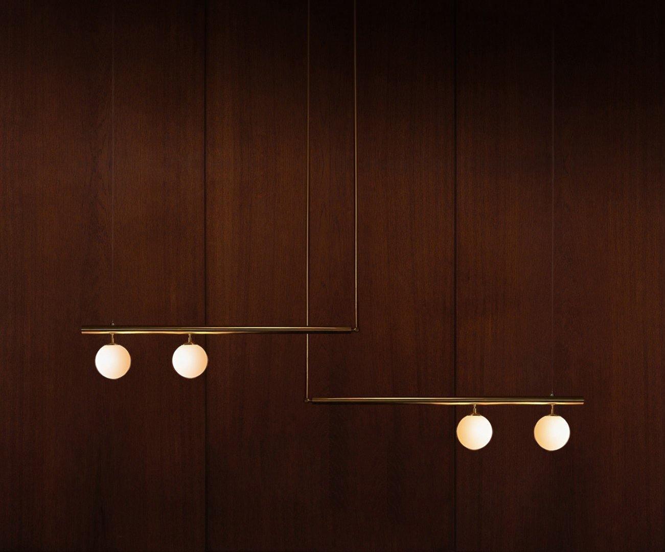 Estix Pendant Lamp Brass Linear Satellite Minimalist-Neutral Decor