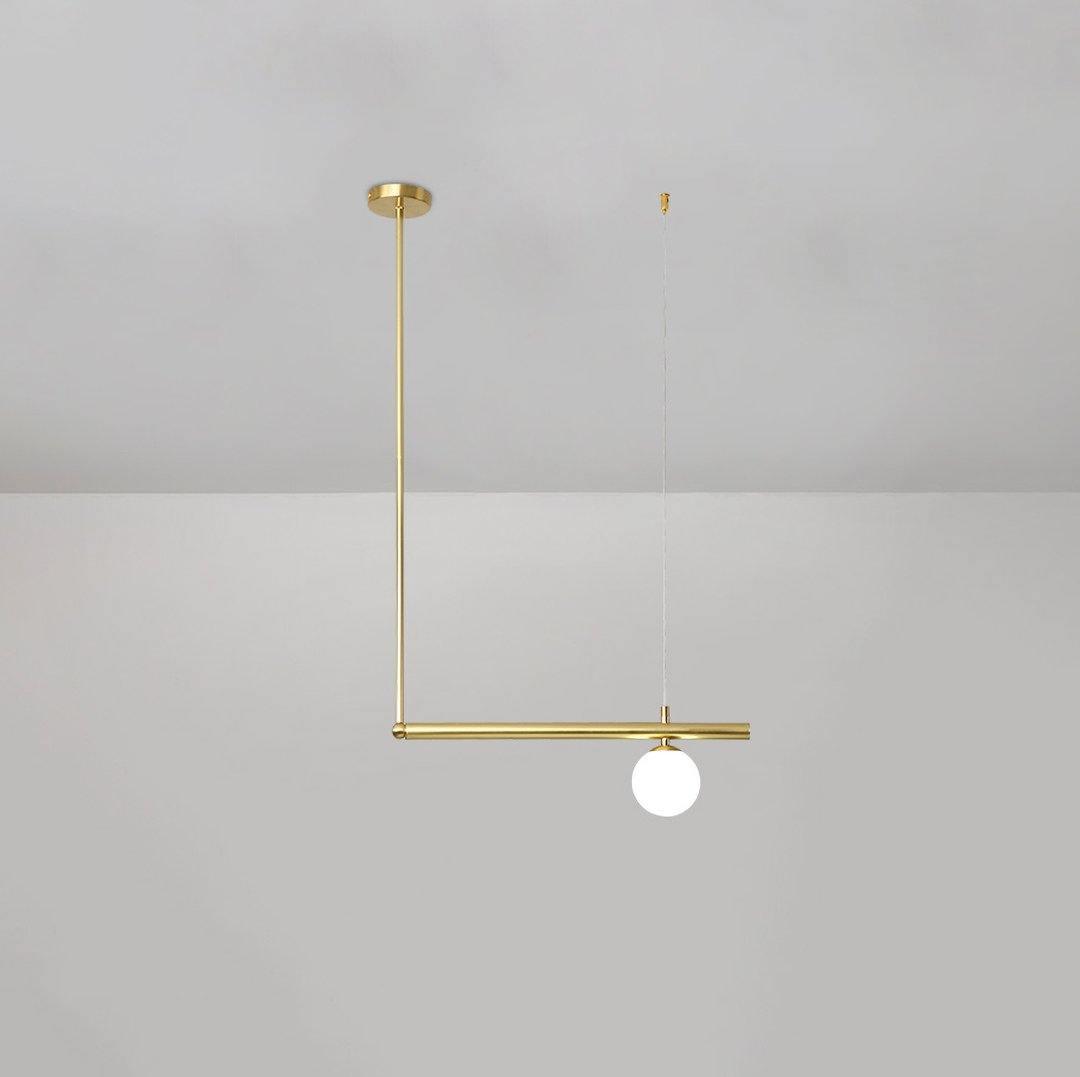 Estix Pendant Lamp Brass Linear Satellite Minimalist-Neutral Decor