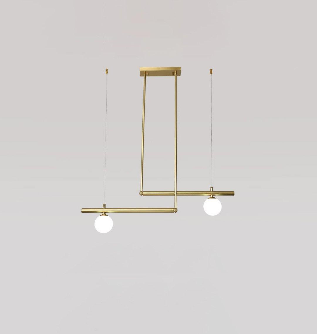 Estix Pendant Lamp Brass Linear Satellite Minimalist-Neutral Decor