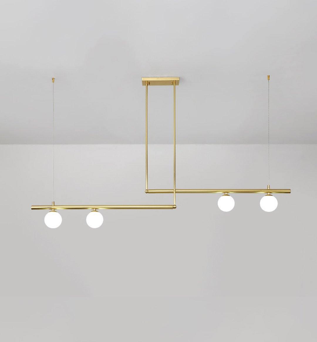 Estix Pendant Lamp Brass Linear Satellite Minimalist-Neutral Decor